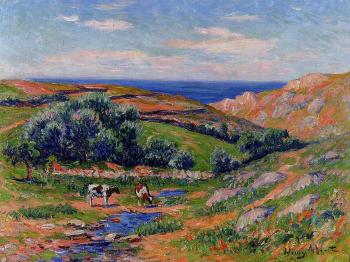 Henri Moret : A Valley in Sadaine, the Bay of Douarnenez